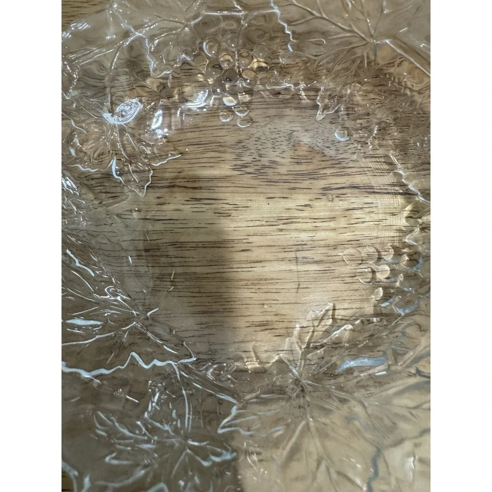 Vintage J.G.‎ Duran Cristal D'Arques Mallory Bowl Grapes Vines Leaves